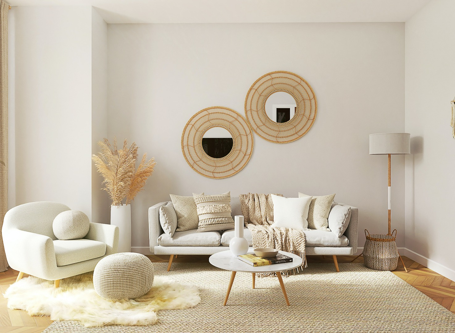 different aesthetic styles shown in picture include white, minimalist and boho chic aesthetic